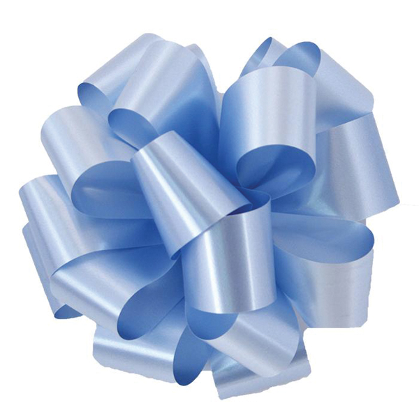 5 inch prenotch lt blue bow balloons