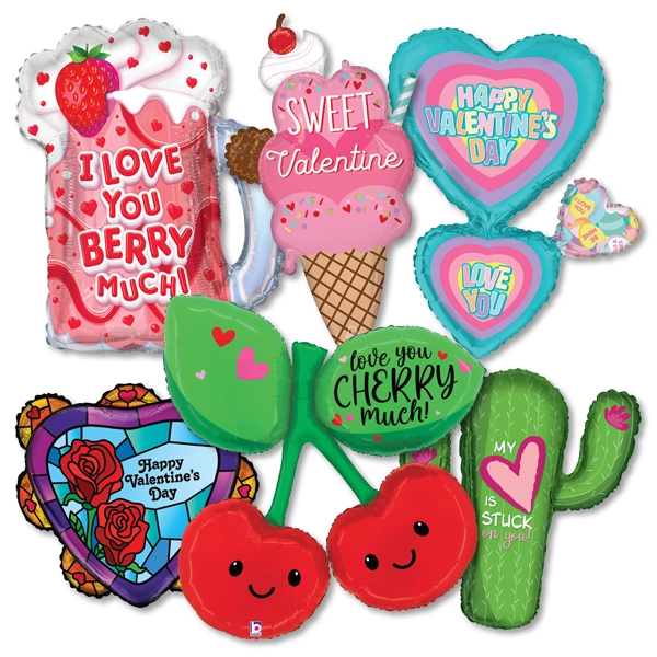 Helium shape novelty assortment 30pk balloons