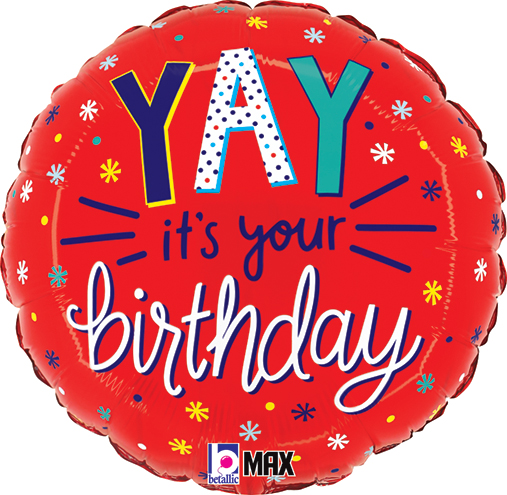 Std Birthday Yay It's Your Birthday Balloon - Balloons.com