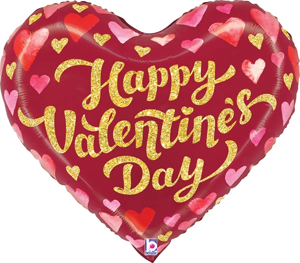 24 inch valentine sparkles heart balloon balloons
