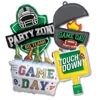This pack includes football theme balloons