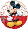 This balloon has Mickey Mouse on it aith a pretty background