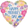 This balloon has a heart shape with the words Happy Mother's Day