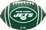 This balloon is the New York Jets themed with a football shape