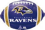 This balloon is the Ravens theme with a football shape