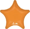 This star shaped balloon is vibrant orange in color