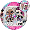 This balloon LOL surprise dolls on it