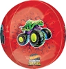 This red orbz balloon has a variety of Hot Wheels Monster Trucks on each side