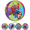 round avengers foil balloon with iron man captain america and hulk colorful four sided superhero design