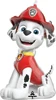 This balloon is in the shape of Marshall from Paw Patrol