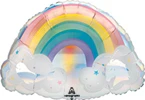 This balloon has a rainbow shape