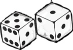 This balloon is in the shape of two dice