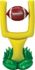 This balloon is of a goal post and it has a football inside