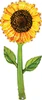 This balloon is in the shape of a sunflower