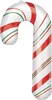 This balloon is a candy cane shape.