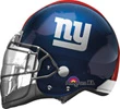 This balloon has a helmet shape with a Giants theme