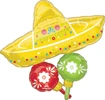 This balloon is a sombrero with two shakers bellow it